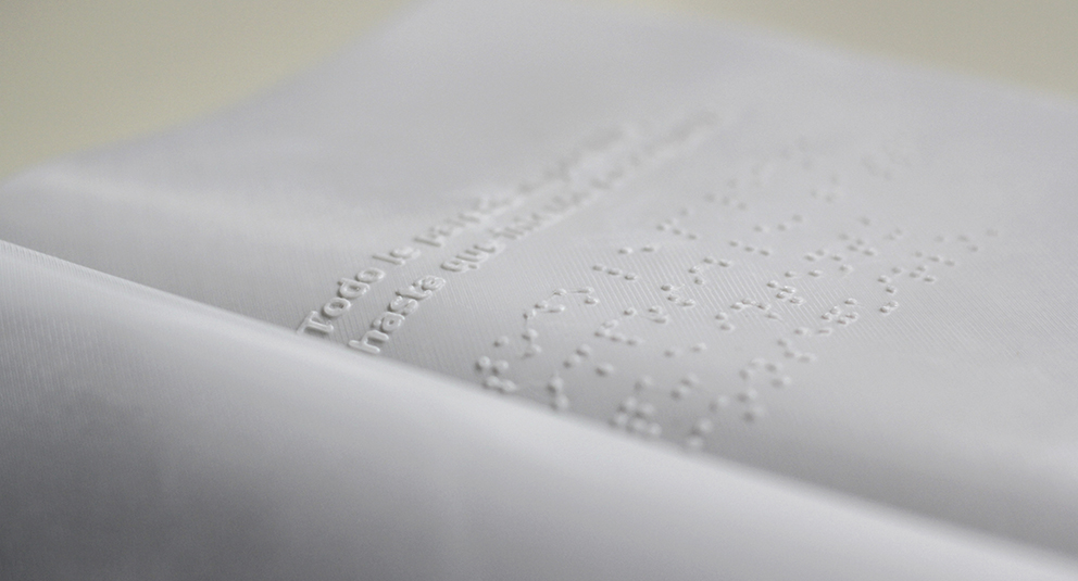 Impresión 3D y arte personas con discapacidad libro en braille impreso en 3D